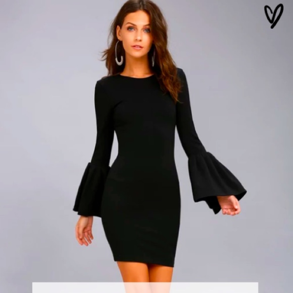 Lulus black bodycon dress M